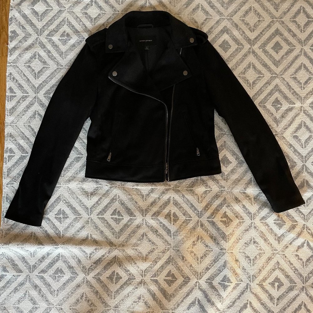 Banana Republic Faux Suede Moto Jacket